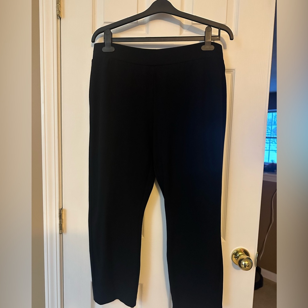 Colleen Lopez Black Straight Leg Ankle Ponte Pants Size XL - Picture 2 of 7